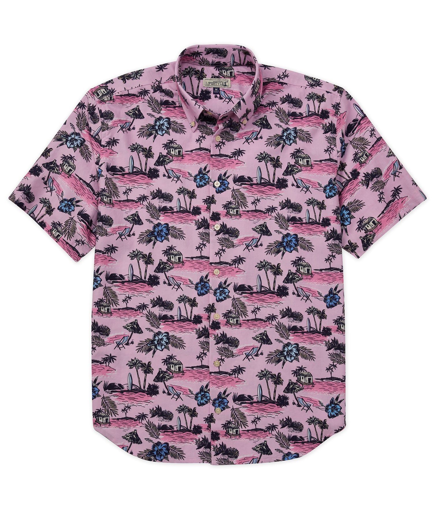 Westport Lifestyle Short Sleeve Island Vacation Print Sport Shirt