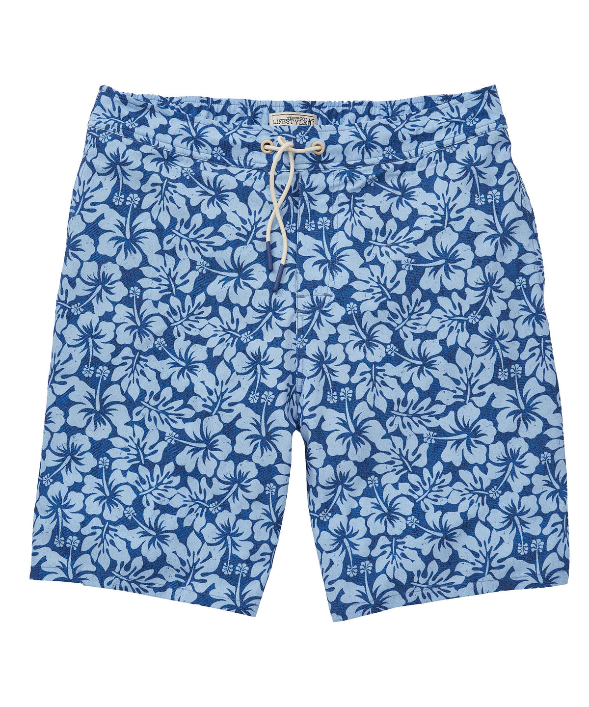 Westport Lifestyle Saybrook Half Elastic Hibiscus Print Board Short, Men's Big & Tall