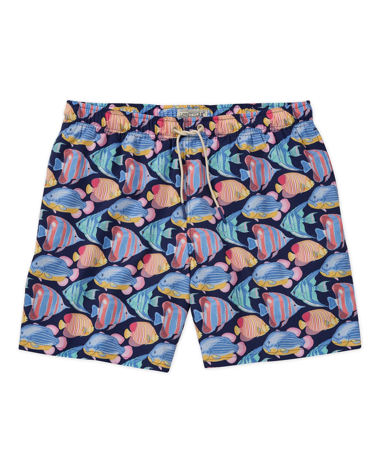 Westport Lifestyle Compo Fish Print Stretch Swim Trunk, Men's Big & Tall