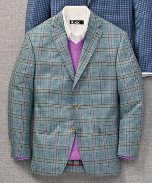 Westport Black Two-Button Side Vent Check Sport Coat