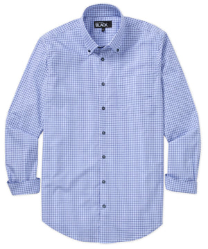 Westport Black Long Sleeve Button-Down Gingham Sport Shirt