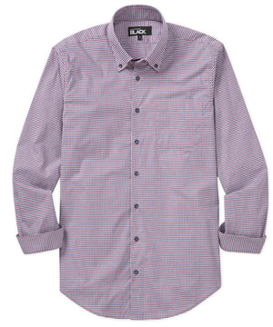 Westport Black Long Sleeve Button-Down Gingham Sport Shirt