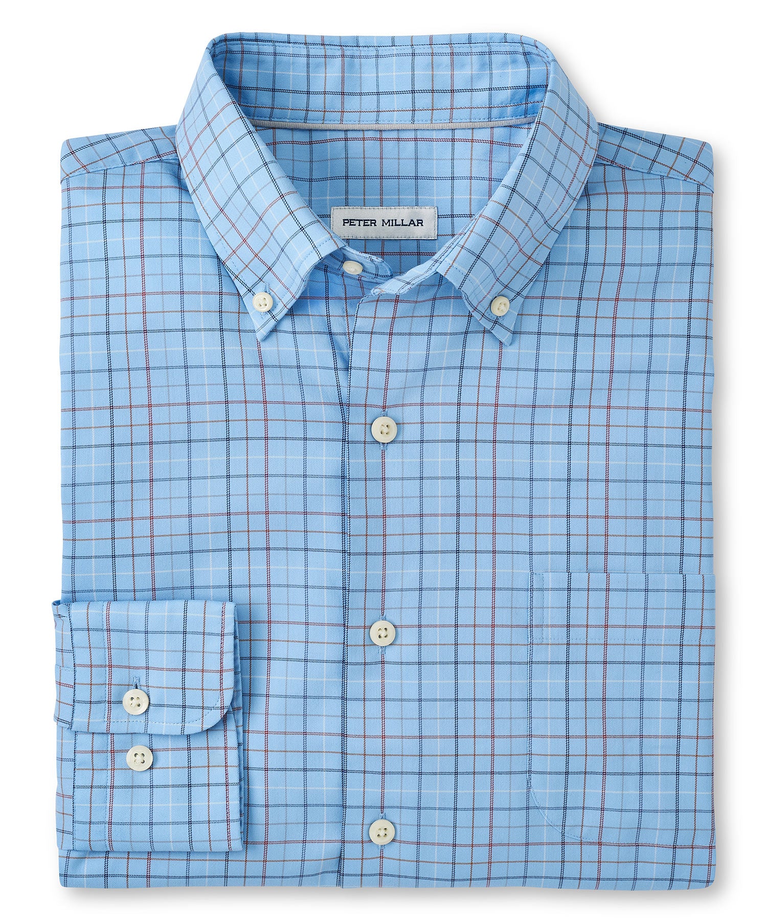 Peter Millar Long Sleeve 'Sydney' Button Down Performance Sport Shirt Sport Shirt, Men's Big & Tall