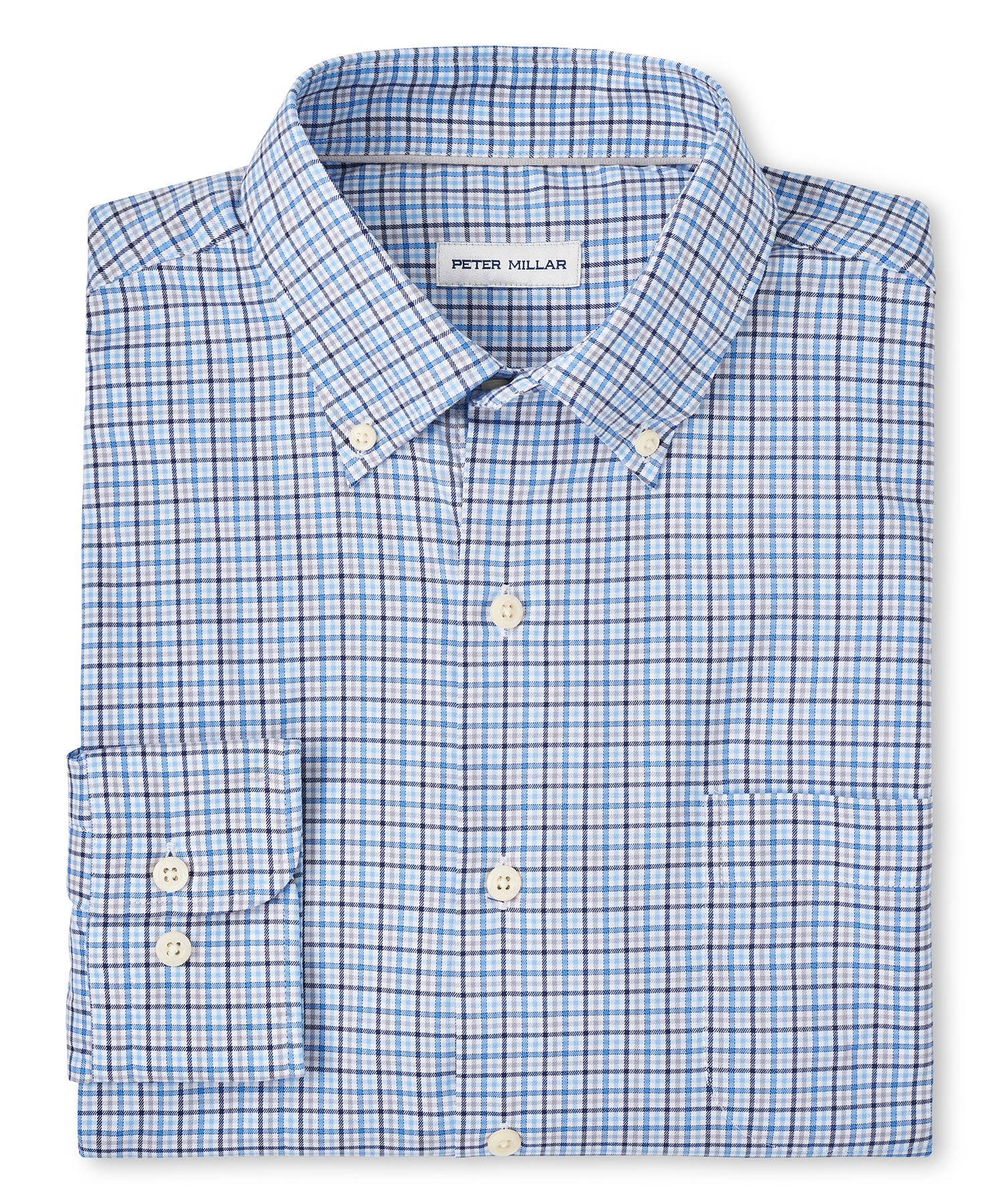 Peter Millar Long Sleeve 'Albert' Button Down Performance Sport Shirt, Men's Big & Tall