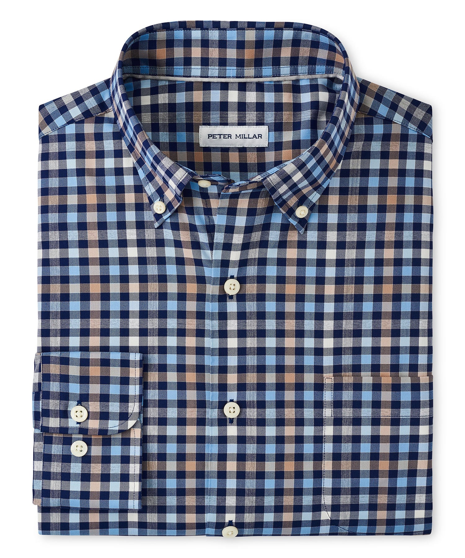 Peter Millar Long Sleeve 'Chambly' Button Down Collar Performance Sport Shirt, Men's Big & Tall