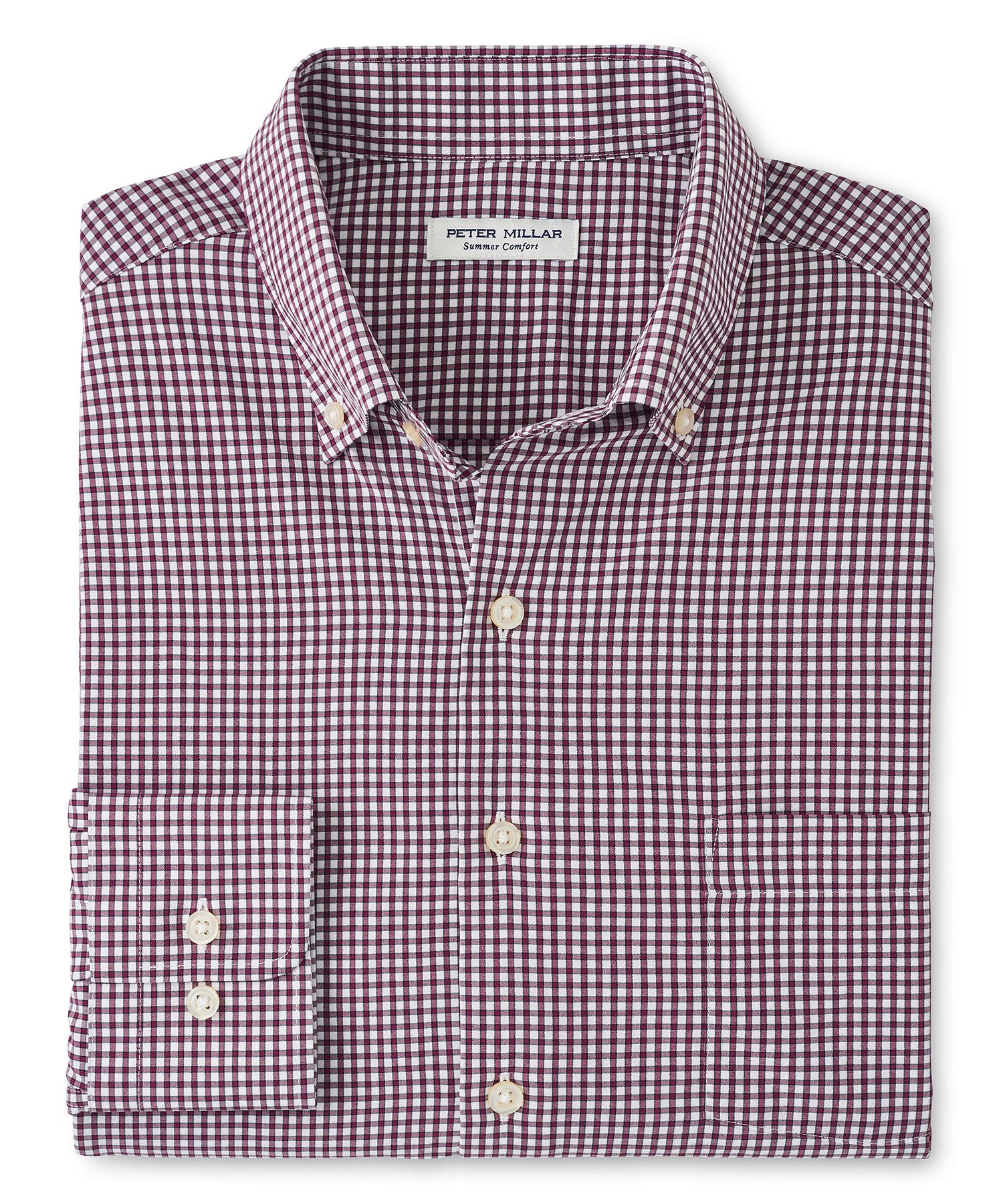 Peter Millar Long Sleeve 'Cranbrook' Button Down Collar Performance Sport Shirt, Men's Big & Tall