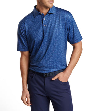 Peter Millar Short Sleeve 'Take A Chance' Print Jersey Polo Knit Shirt