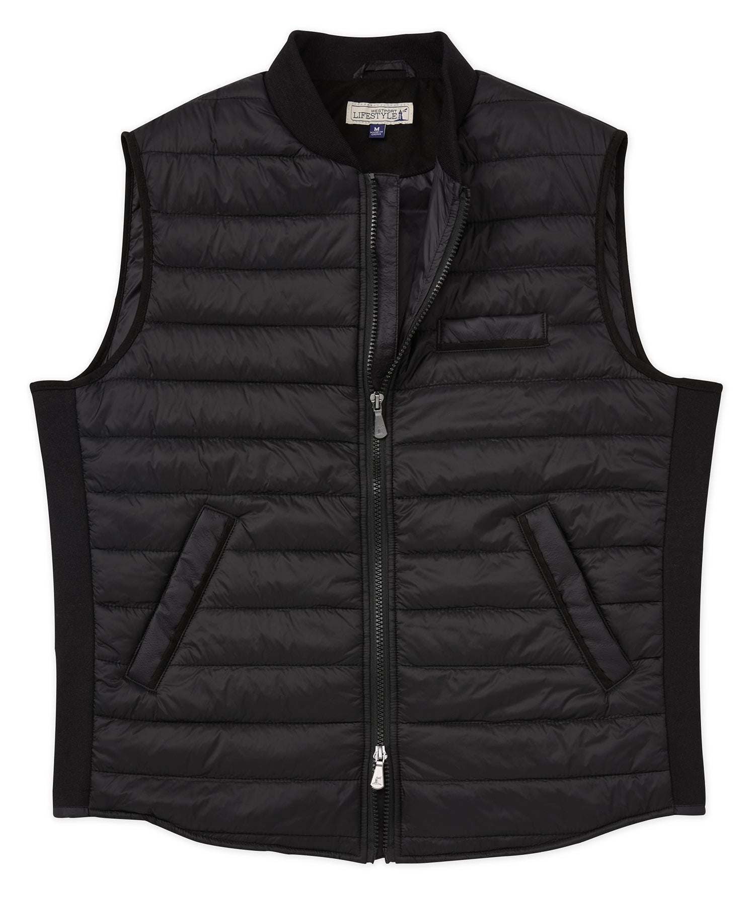 Westport Lifestyle Baseball Collar Quilted Puffer Vest, Men's Big & Tall