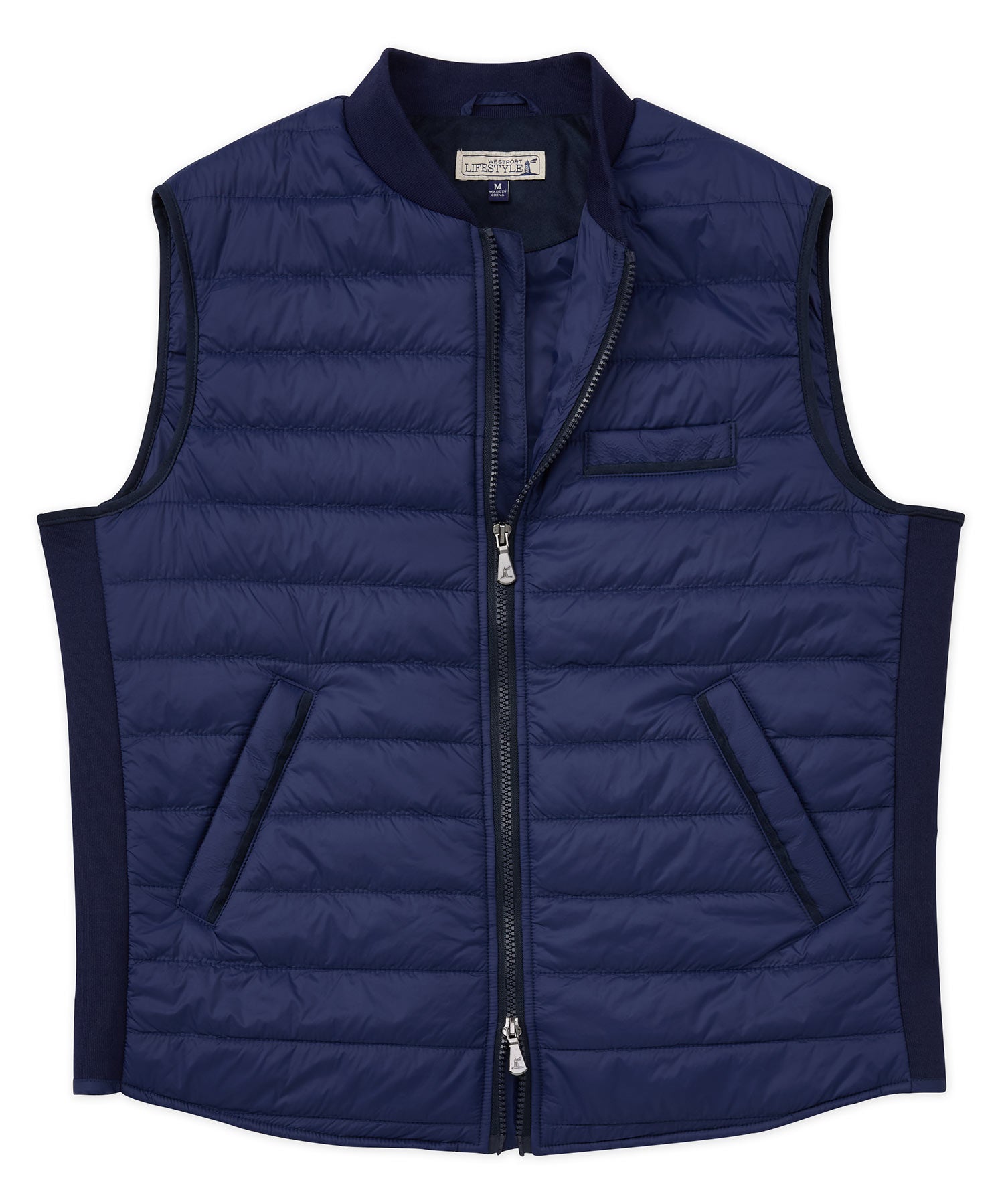 Westport Lifestyle Baseball Collar Quilted Puffer Vest, Men's Big & Tall