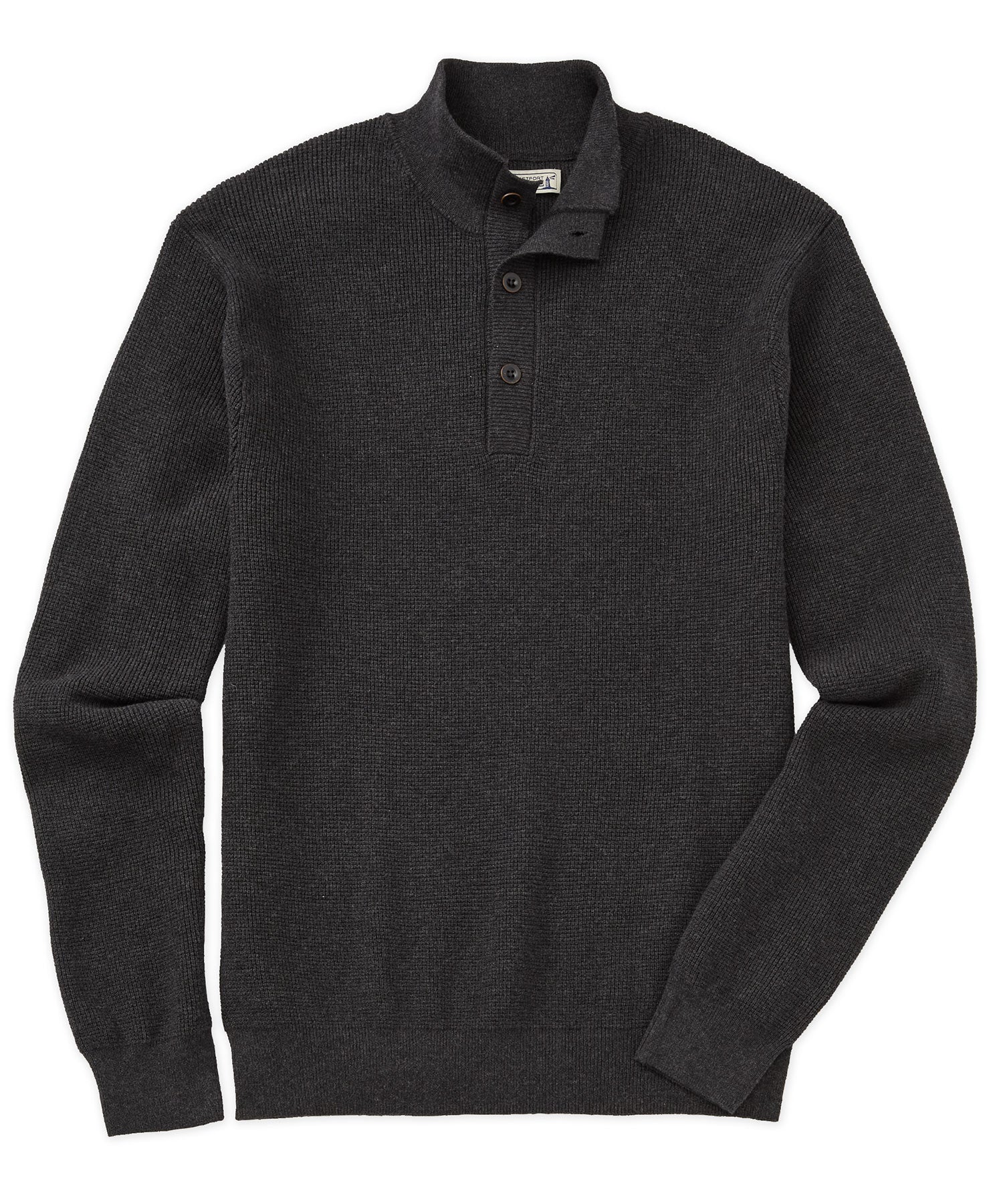 Westport Lifestyle Cotton/Cashmere Button Mock Pullover Sweater, Men's Big & Tall