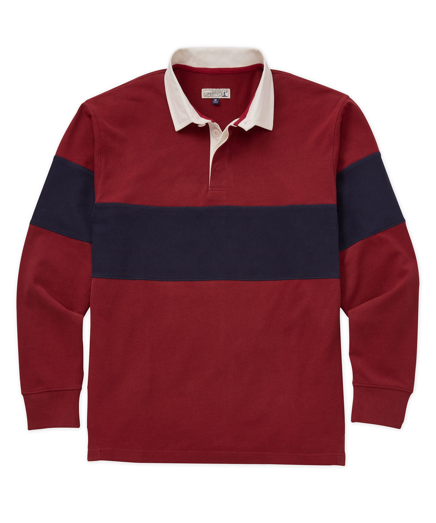 Westport Lifestyle Long Sleeve Performance Striped Rugby Shirt