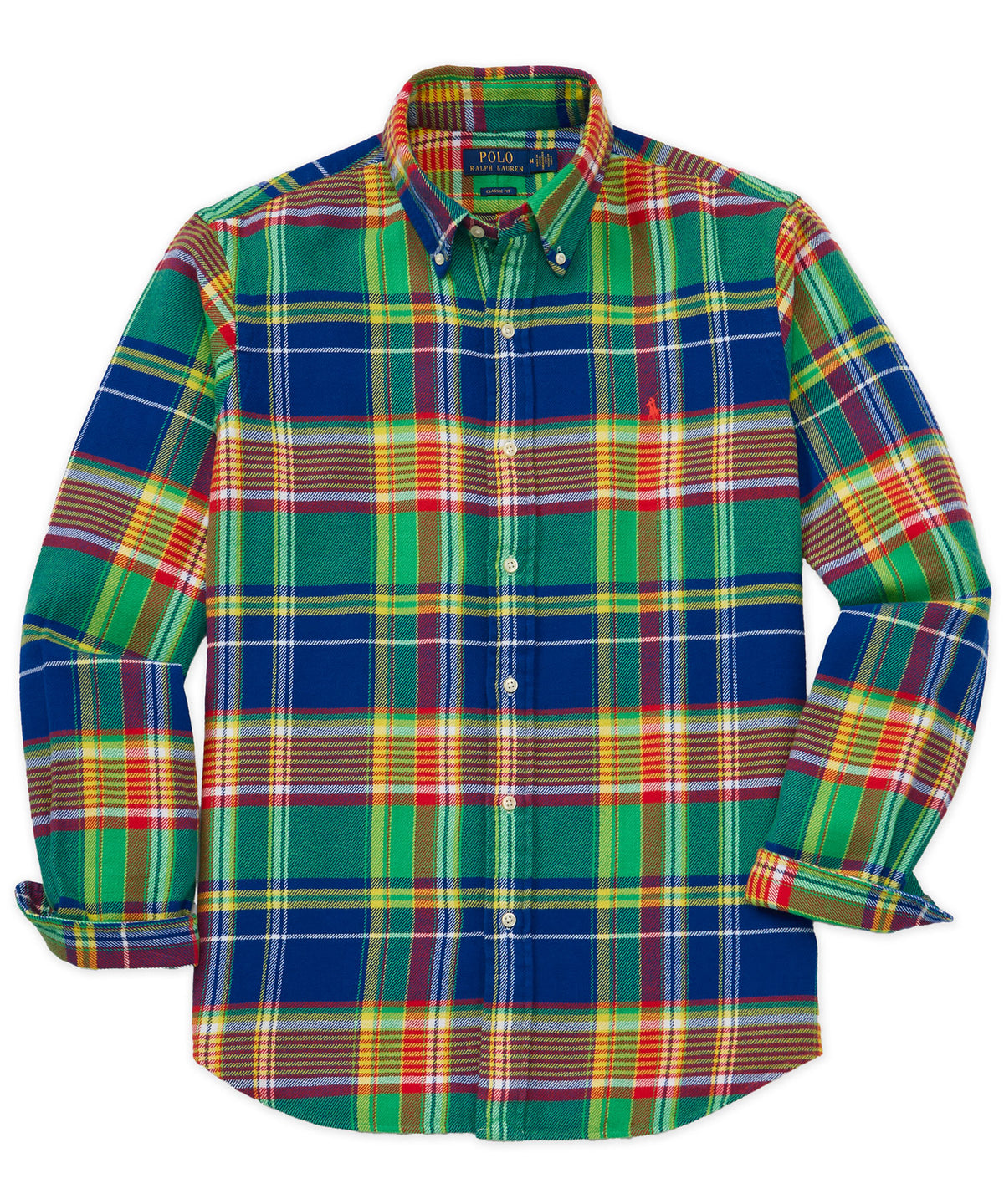 Polo Ralph Lauren Long Sleeve Tartan Flannel Sport Shirt, Men's Big & Tall