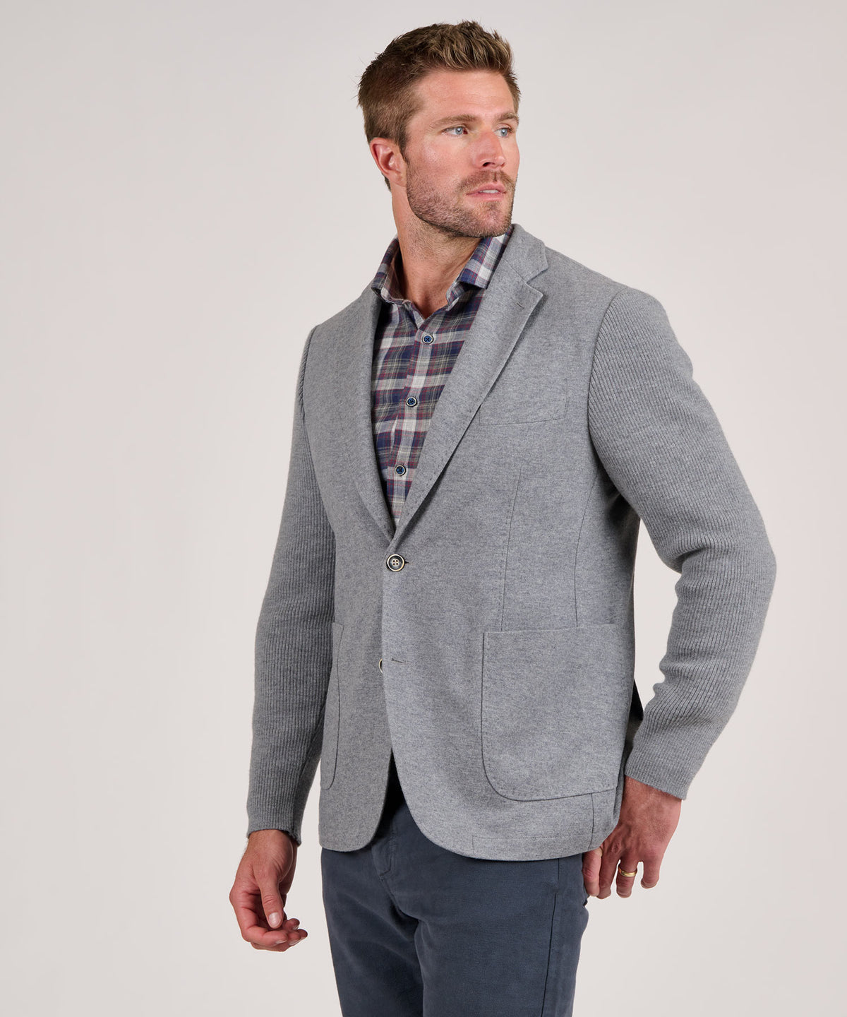 Westport Black Knit Hybrid Blazer, Men's Big & Tall