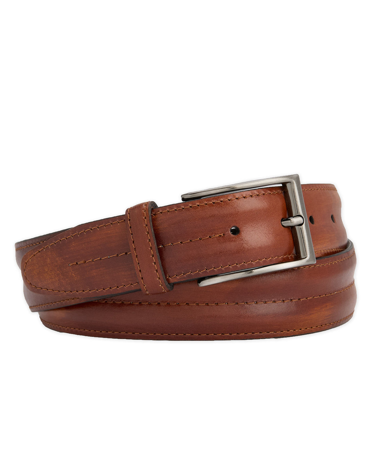 Westport Black Italian Calfskin 35mm Channel Belt, Men's Big & Tall