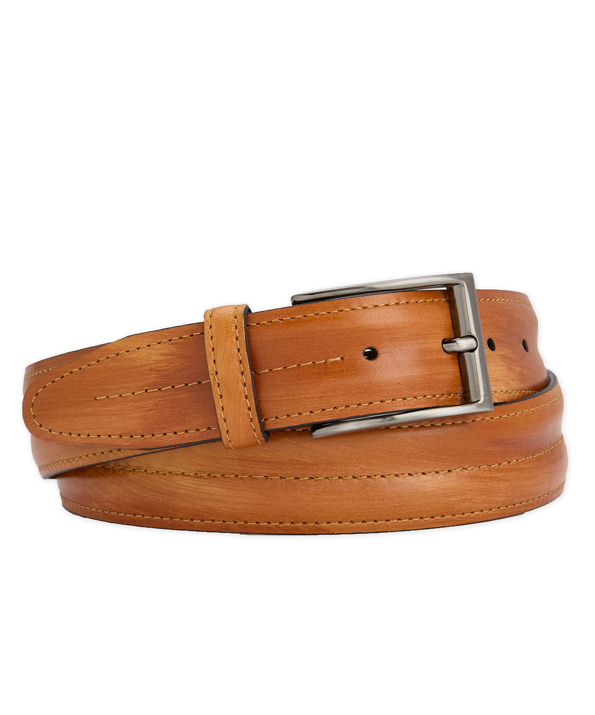 Westport Black Italian Calfskin 35mm Channel Belt, Men's Big & Tall