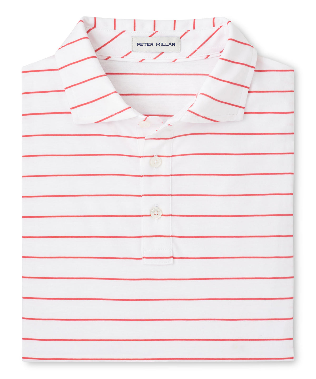 Peter Millar Short Sleeve Ross Stripe Polo Knit Shirt, Men's Big & Tall