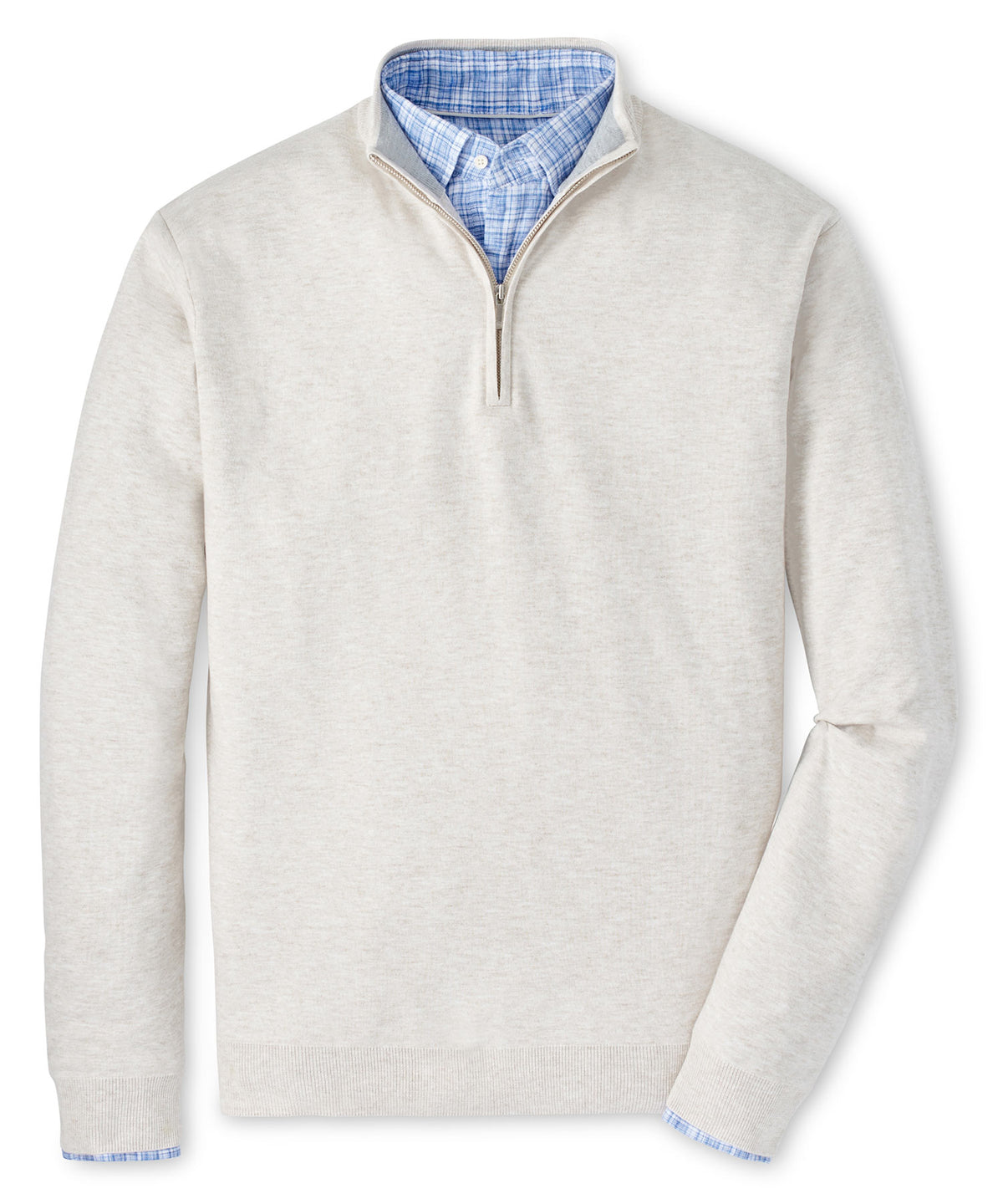 Peter Millar Coolspun Cotton Quarter Zip Sweater, Men's Big & Tall