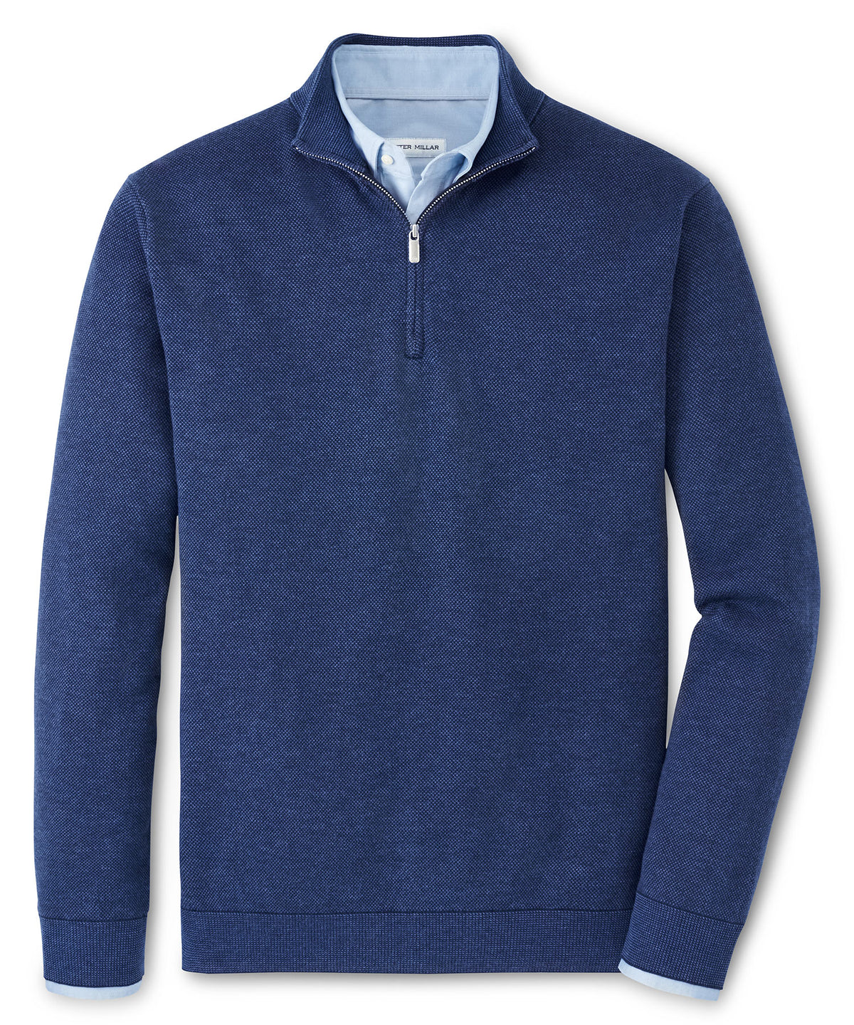 Peter Millar Coolspun Birdseye Quarter Zip Sweater, Men's Big & Tall