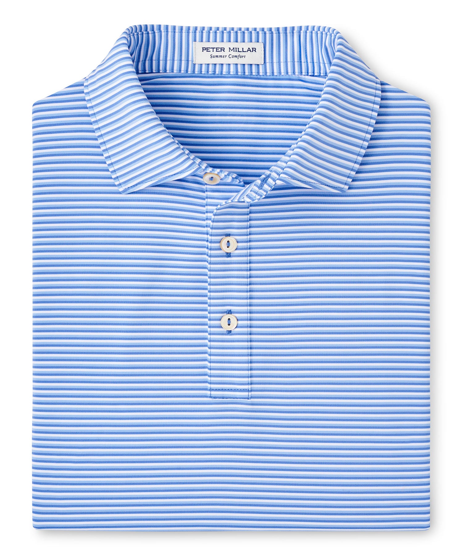 Peter Millar Short Sleeve Linden Stripe Polo Knit Shirt