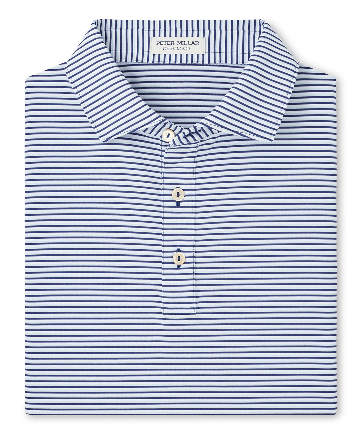 Peter Millar Short Sleeve Linden Stripe Polo Knit Shirt, Men's Big & Tall