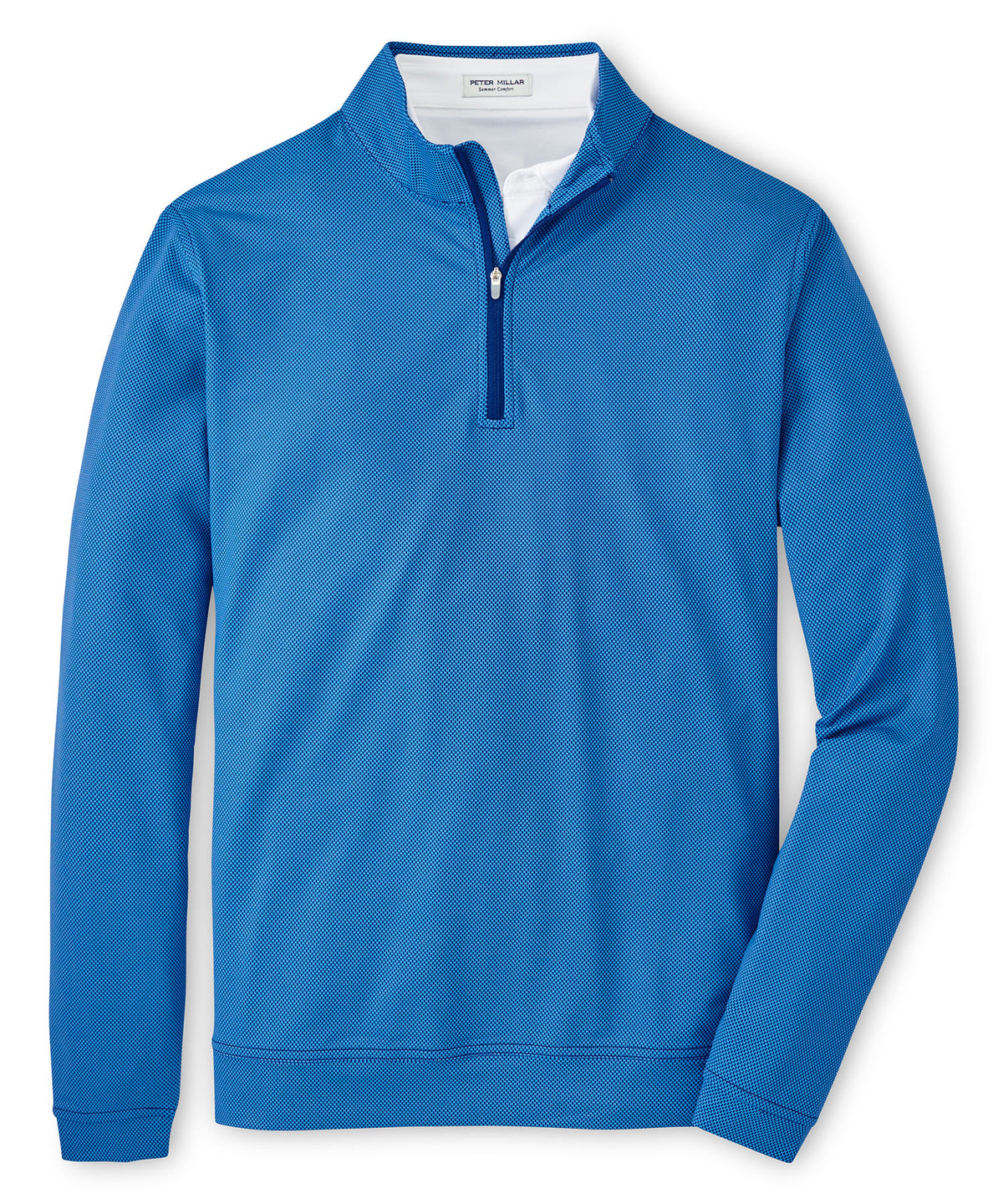 Peter Millar Long Sleeve Birdseye Perth Quarter Zip Pullover, Men's Big & Tall