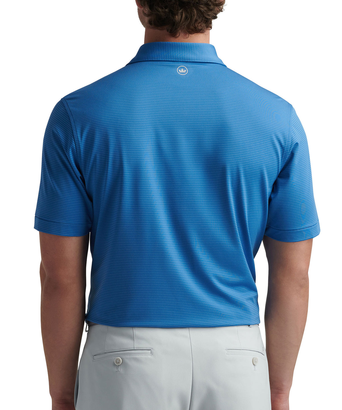 Peter Millar Short Sleeve Highlands Stripe Polo Knit Shirt, Men's Big & Tall