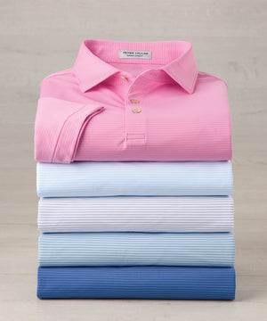 Peter Millar Short Sleeve Highlands Stripe Polo Knit Shirt