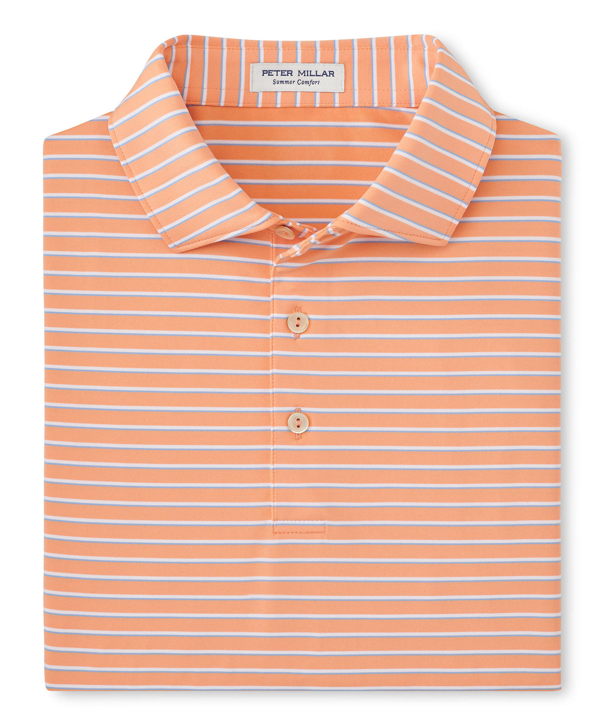 Peter Millar Short Sleeve Dunnes Stripe Polo Knit Shirt, Men's Big & Tall