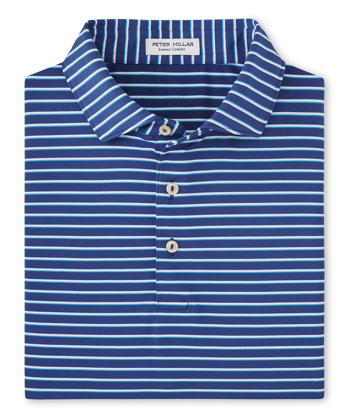 Peter Millar Short Sleeve Dunnes Stripe Polo Knit Shirt, Men's Big & Tall