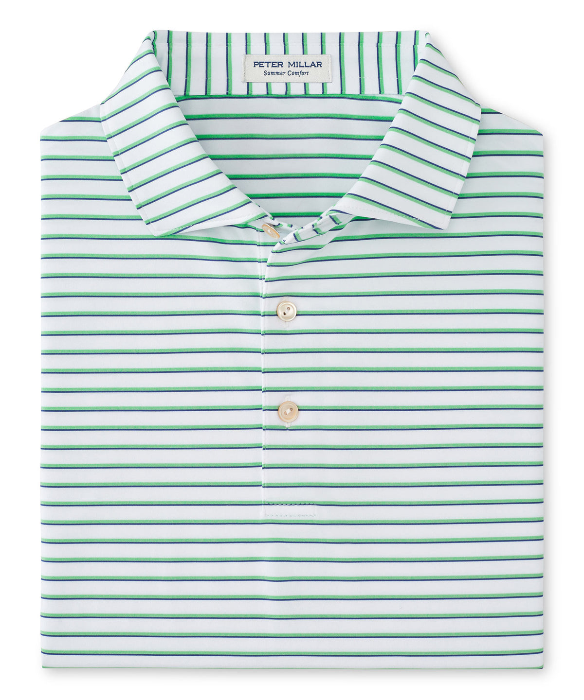 Peter Millar Short Sleeve Dunnes Stripe Polo Knit Shirt, Men's Big & Tall