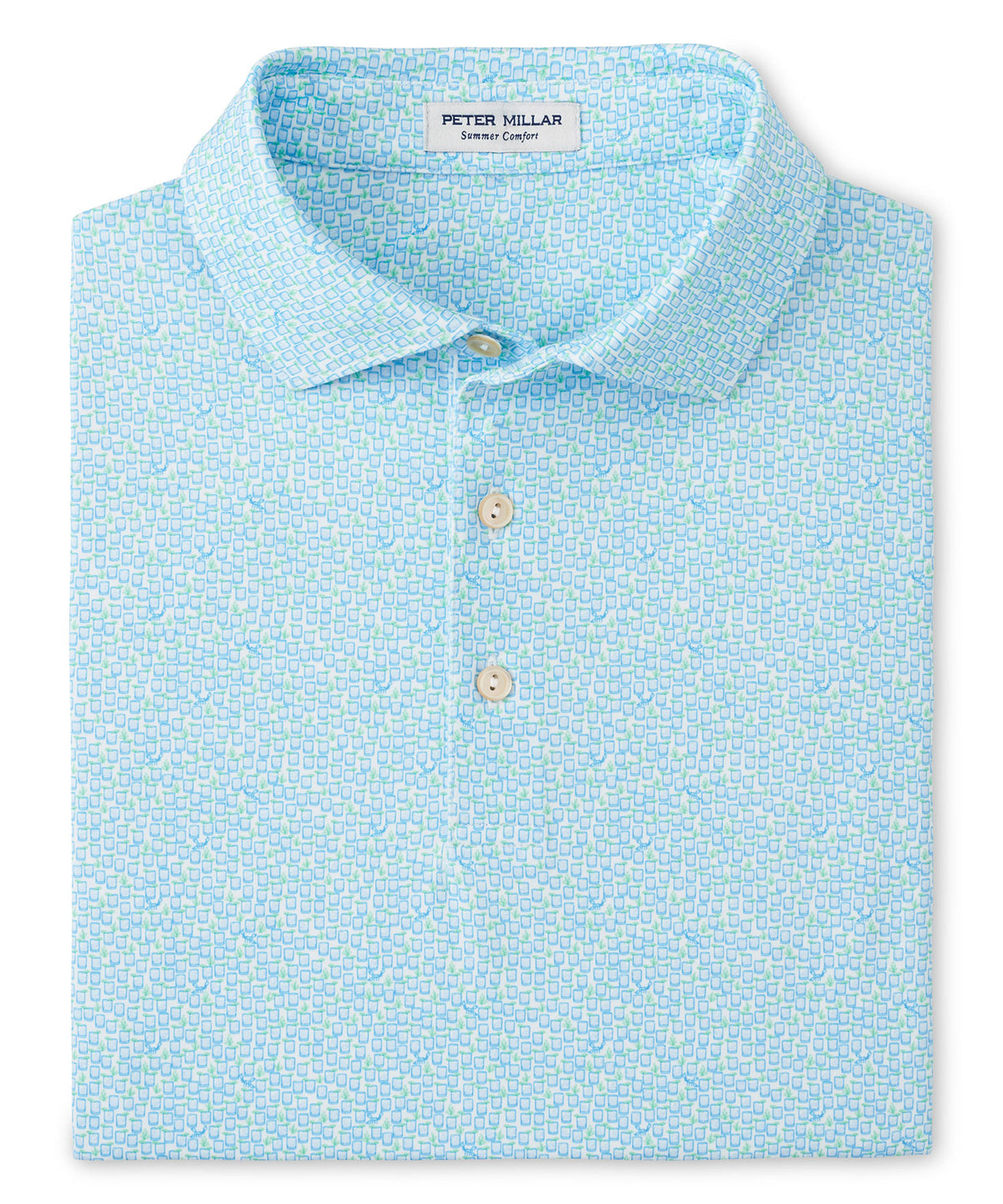 Peter Millar Shirt Sleeve Mezcal Performance Print Polo Knit Shirt, Men's Big & Tall