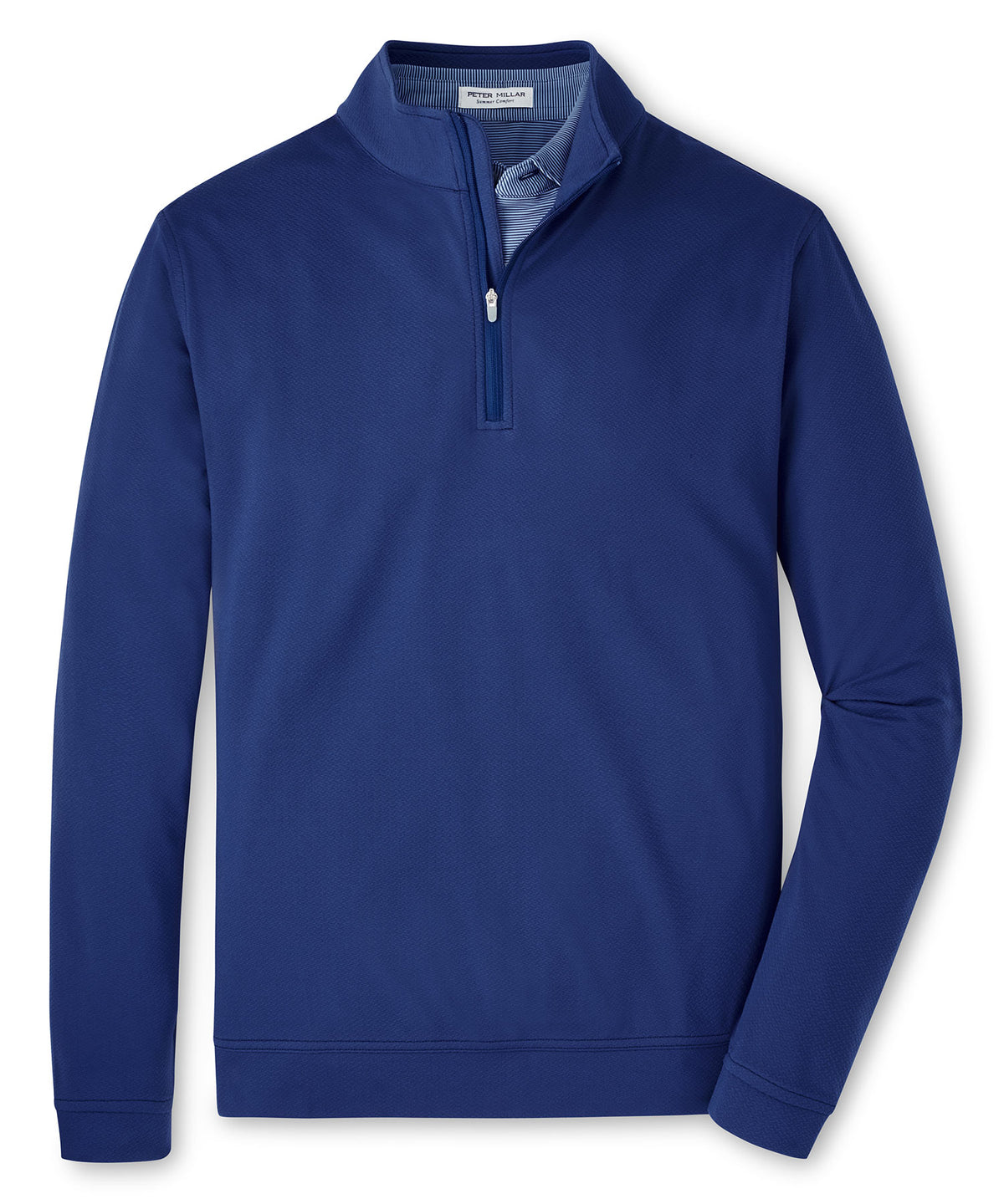 Peter Millar Long Sleeve Cross Hatch Perth Quarter Zip Pullover, Men's Big & Tall