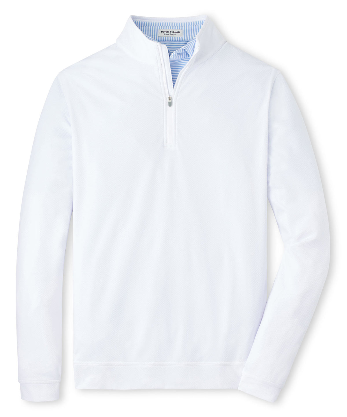 Peter Millar Long Sleeve Cross Hatch Perth Quarter Zip Pullover, Men's Big & Tall