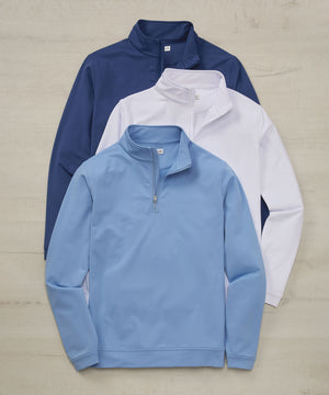 Peter Millar Long Sleeve Cross Hatch Perth Quarter Zip Pullover