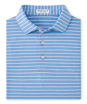 Peter Millar Short Sleeve Avent Stripe Polo Knit Shirt