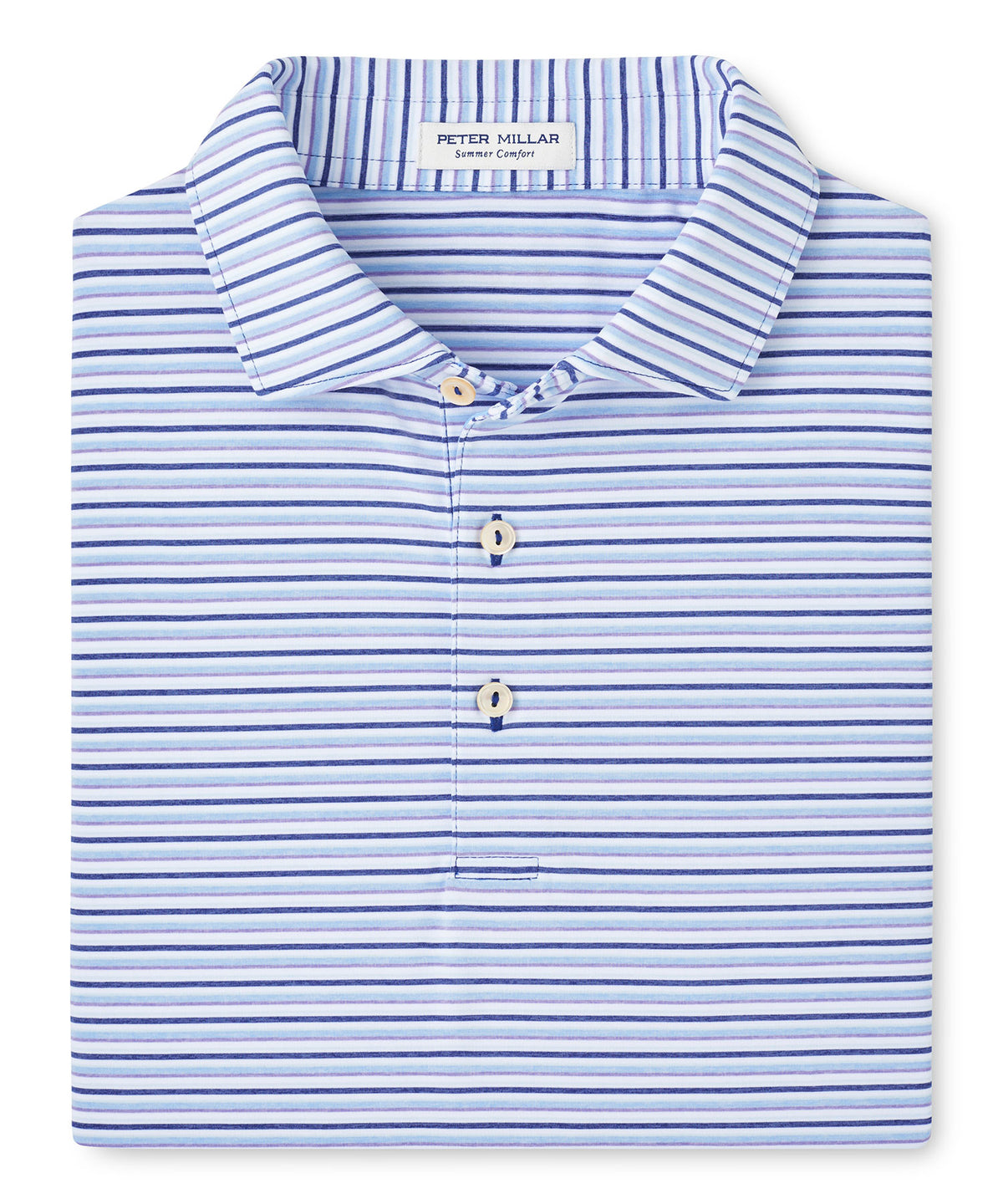 Peter Millar Short Sleeve Avent Stripe Polo Knit Shirt, Men's Big & Tall