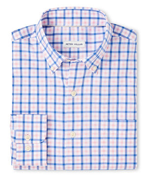 Peter Millar Long Sleeve Button Down Plaid Gardner Sport Shirt