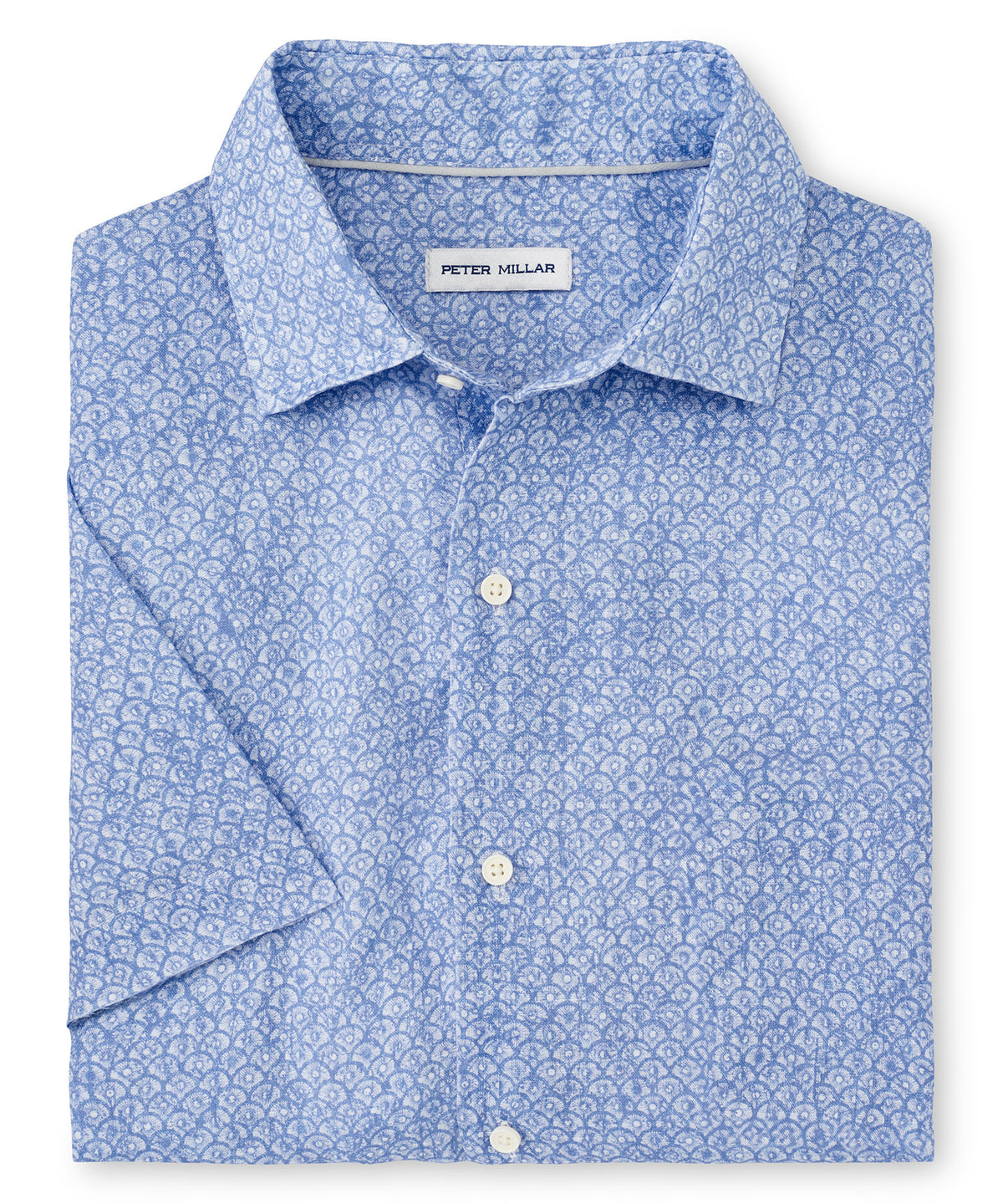 Peter Millar Short Sleeve Champlain Linen Sport Shirt, Men's Big & Tall