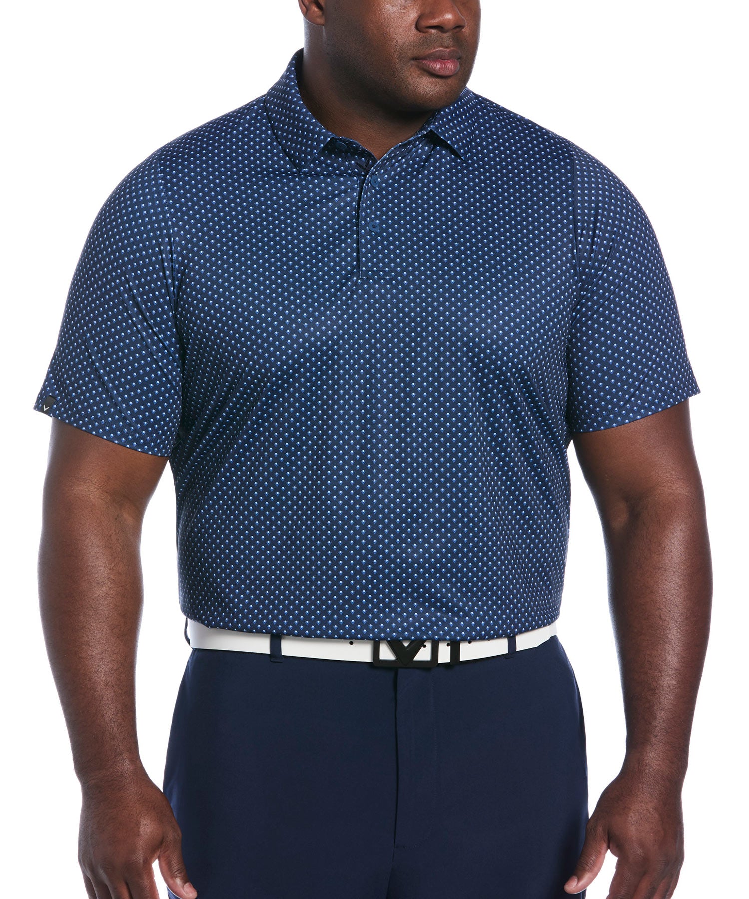 Callaway Trademark Print Polo Knit Shirt