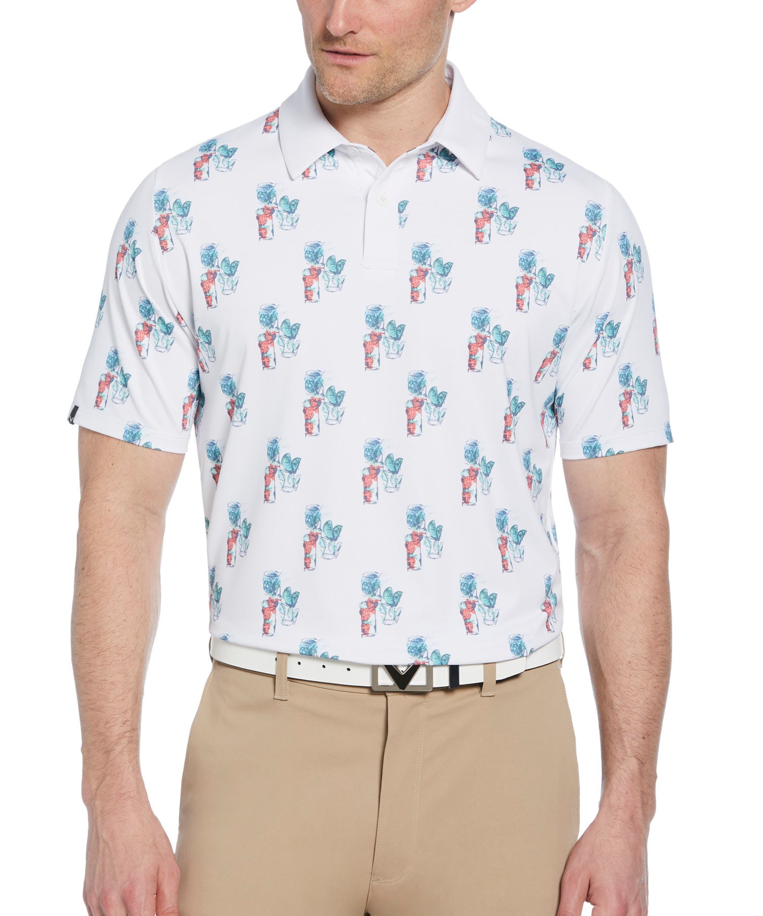 Callaway 19th Hole Print Polo Knit Shirt