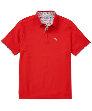 Tommy Bahama Short Sleeve Flamingo Mingle Polo Knit Shirt