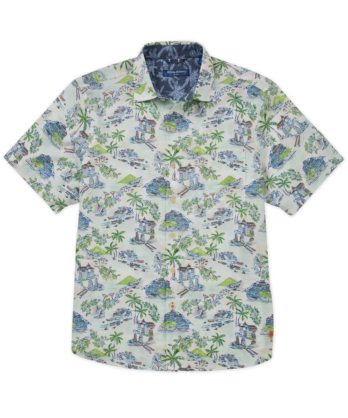 Tommy Bahama Short Sleeve Tortola Paradise Isle Sport Shirt, Men's Big & Tall