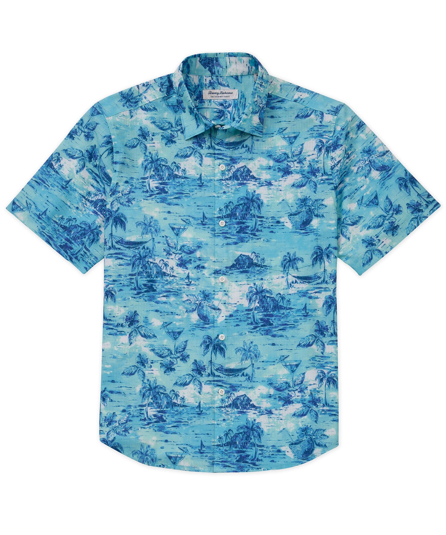 Tommy Bahama Short Sleeve Bahama Coast Tidal Pursuit Sport Shirt