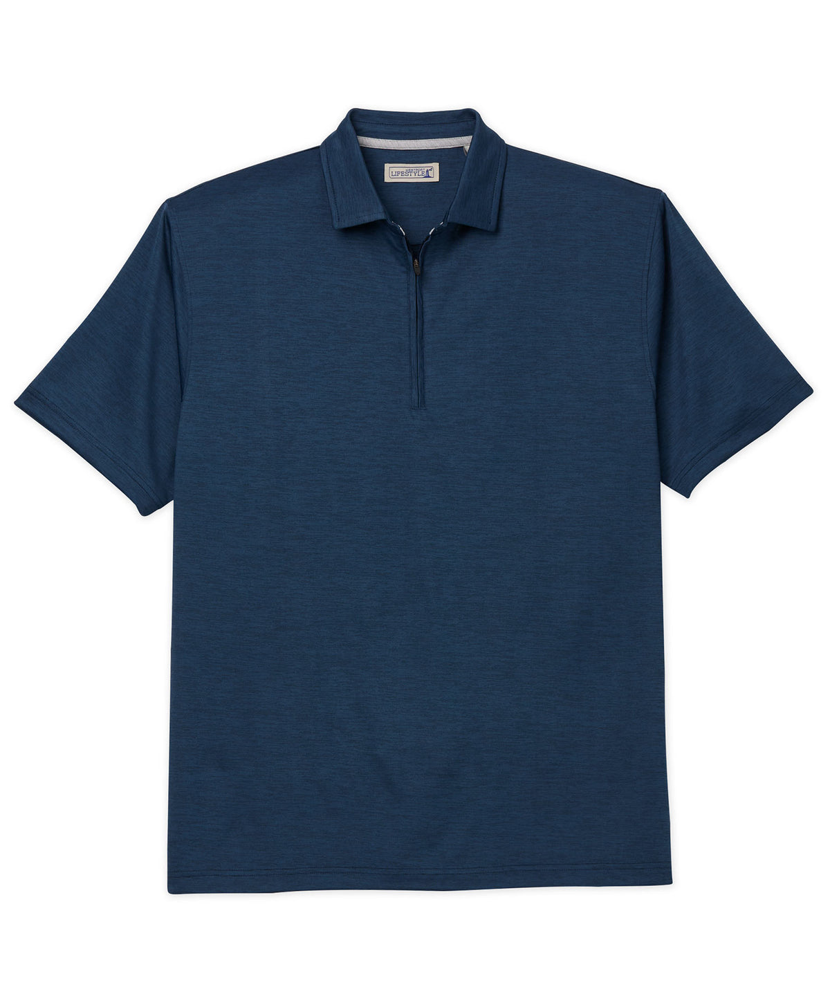 Westport Lifestyle Short Sleeve Performance Zip Polo Knit Shirt, Men's Big & Tall