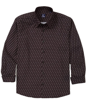 Westport No-Tuck Long Sleeve Button Under Collar Stretch Performance 'Stars' Sport Shirt