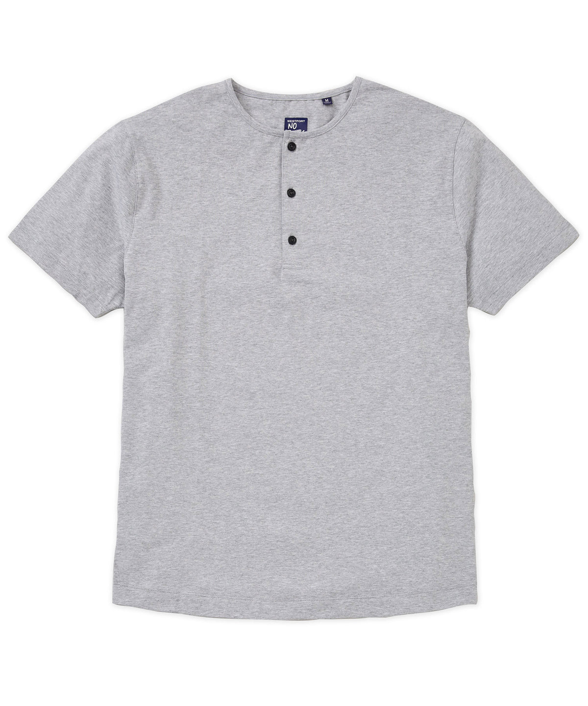 Westport No-Tuck Short Sleeve Cotton Performance Stretch Henley Knit Shirt, Men's Big & Tall