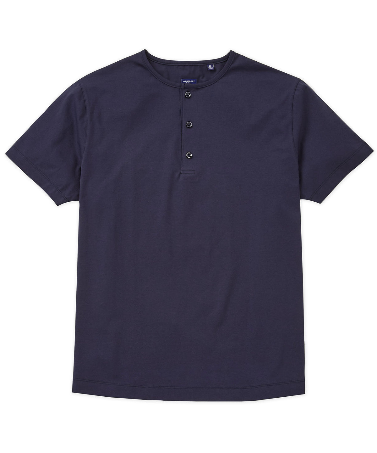 Westport No-Tuck Short Sleeve Cotton Performance Stretch Henley Knit Shirt, Men's Big & Tall