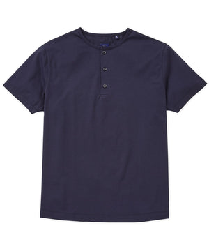 Westport No-Tuck Short Sleeve Cotton Performance Stretch Henley Knit Shirt