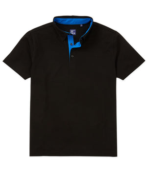 Westport No-Tuck Short Sleeve Cotton Performance Contrast Trim Placket Polo Knit Shirt