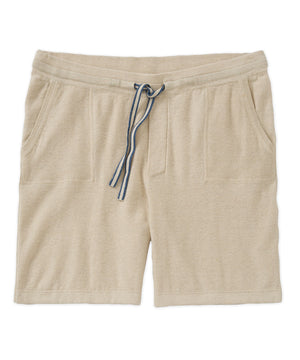 Westport Black Linen-Cotton Knit Shorts